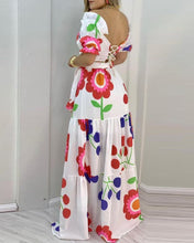 Load image into Gallery viewer, Floral Print Crop Top &amp; Maxi Skirt Set
